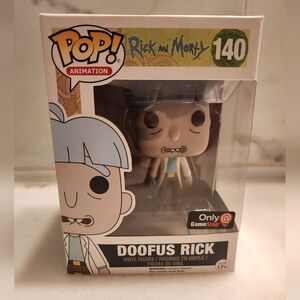 Gamestop Exclusive Doofus Rick Collectible Rick And Morty Funko Pop Figure.